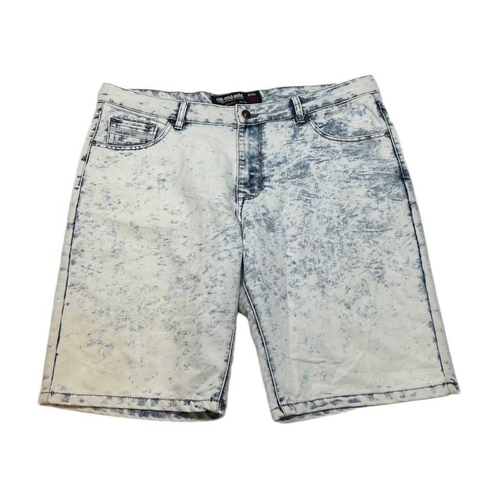 Ecko‎ Unltd. Denim Shorts Mens  Size 38 Acid Wash Casual Jeans